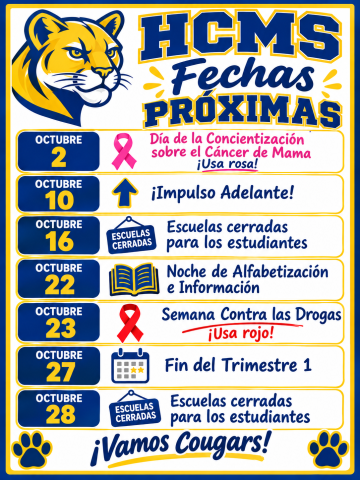 October Upcoming Dates