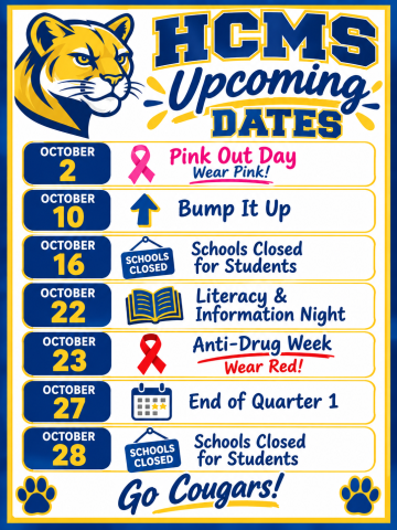 October Upcoming Dates